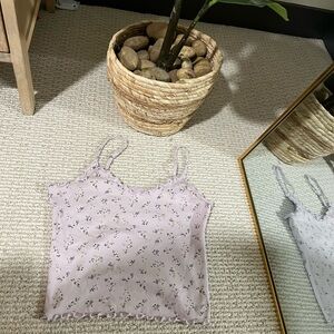 Hollister Light Purple Floral Camisole